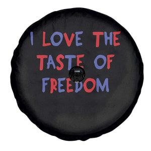 I Love The Taste Of Freedom Americana Matching Couple Spare Tire Cover Funny Patriotic Red White and Blue 4th of July TS02 Print Your Wear