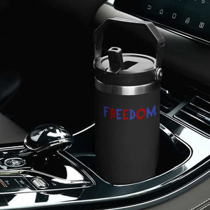 I'm Freedom Americana Matching Couple Flip Straw Tumbler Funny Patriotic Red White and Blue 4th of July TS02 Print Your Wear