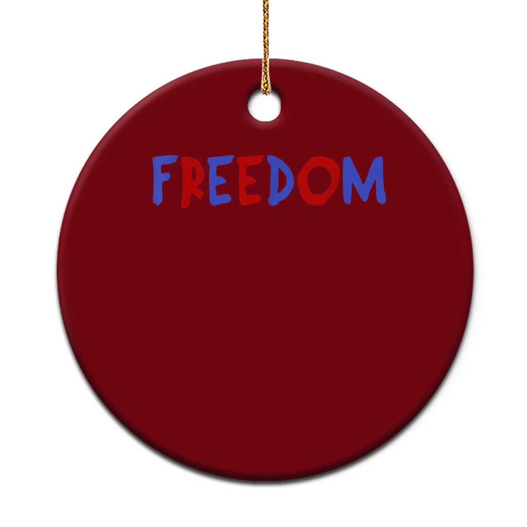 I'm Freedom Americana Matching Couple Ceramic Ornament Funny Patriotic Red White and Blue 4th of July TS02 1pc Red Print Your Wear