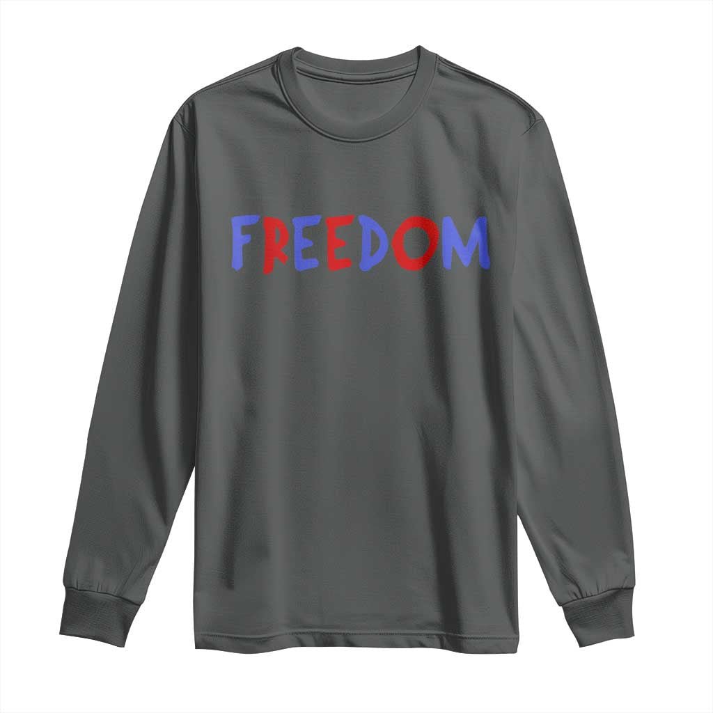 I'm Freedom Americana Matching Couple Long Sleeve Shirt Funny Patriotic Red White and Blue 4th of July