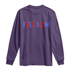 I'm Freedom Americana Matching Couple Long Sleeve Shirt Funny Patriotic Red White and Blue 4th of July