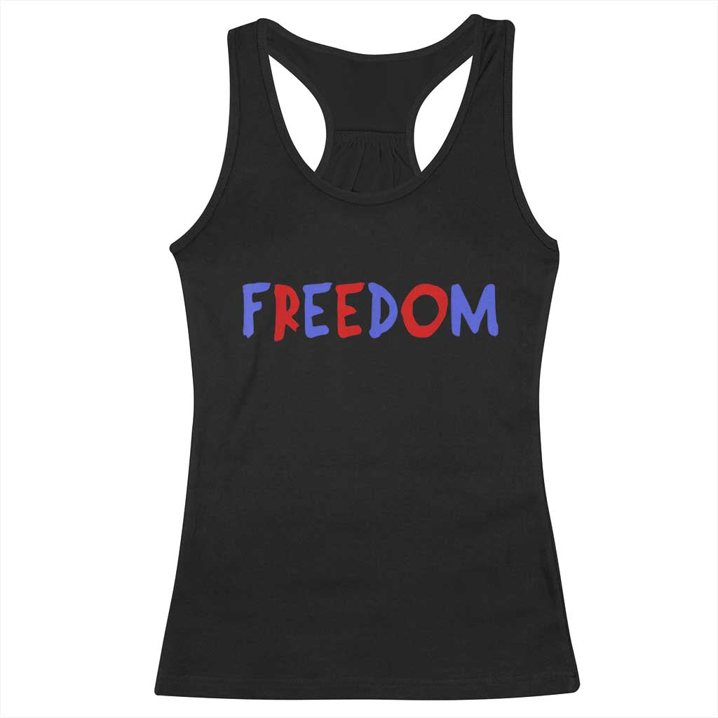 I'm Freedom Americana Matching Couple Racerback Tank Top Funny Patriotic Red White and Blue 4th of July