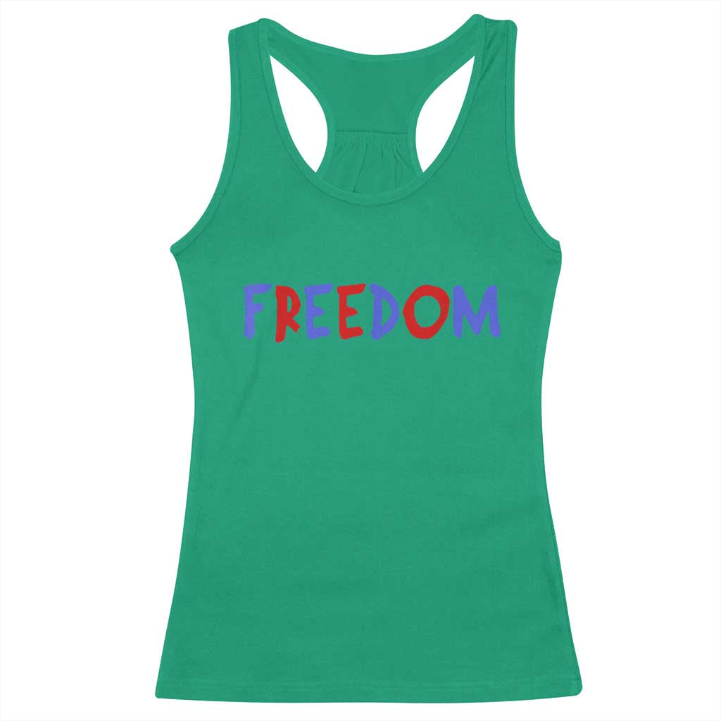 I'm Freedom Americana Matching Couple Racerback Tank Top Funny Patriotic Red White and Blue 4th of July