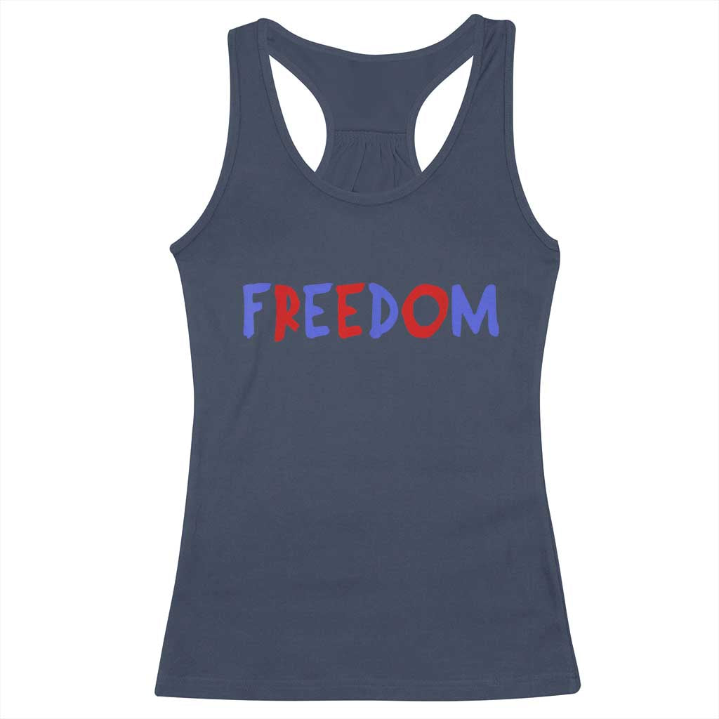 I'm Freedom Americana Matching Couple Racerback Tank Top Funny Patriotic Red White and Blue 4th of July