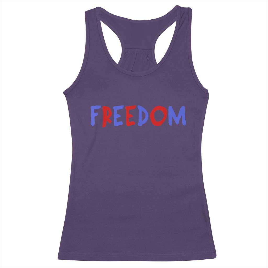 I'm Freedom Americana Matching Couple Racerback Tank Top Funny Patriotic Red White and Blue 4th of July
