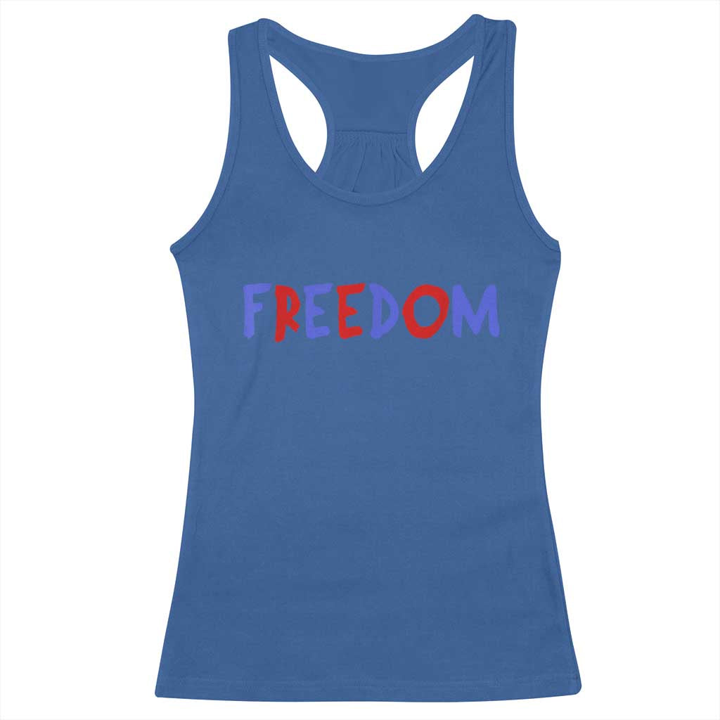 I'm Freedom Americana Matching Couple Racerback Tank Top Funny Patriotic Red White and Blue 4th of July
