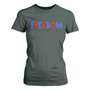 I'm Freedom Americana Matching Couple T Shirt For Women Funny Patriotic Red White and Blue 4th of July