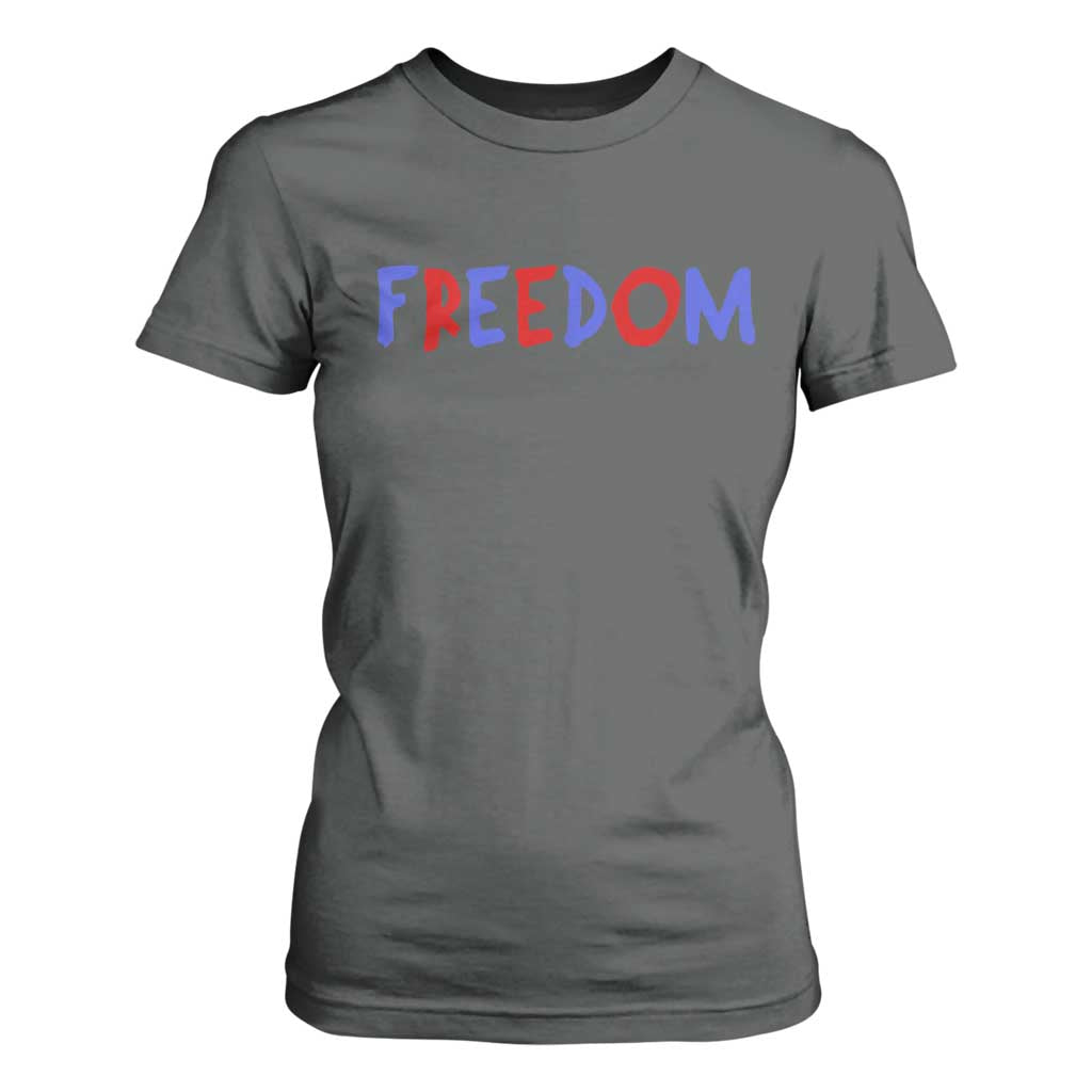 I'm Freedom Americana Matching Couple T Shirt For Women Funny Patriotic Red White and Blue 4th of July