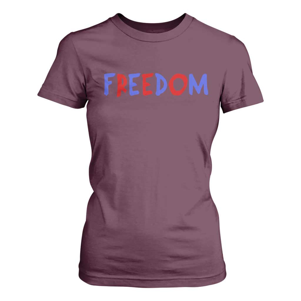 I'm Freedom Americana Matching Couple T Shirt For Women Funny Patriotic Red White and Blue 4th of July