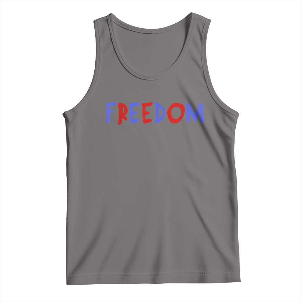 I'm Freedom Americana Matching Couple Tank Top Funny Patriotic Red White and Blue 4th of July