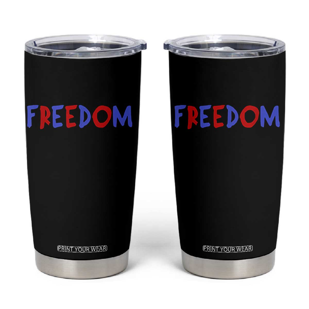 I'm Freedom Americana Matching Couple Tumbler Cup Funny Patriotic Red White and Blue 4th of July