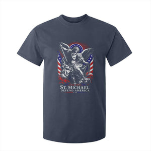 St Michael Defend America Archangel Graphic T Shirt For Kid Christian Faith Patriotic