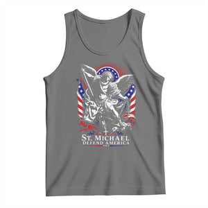 St Michael Defend America Archangel Graphic Tank Top Christian Faith Patriotic