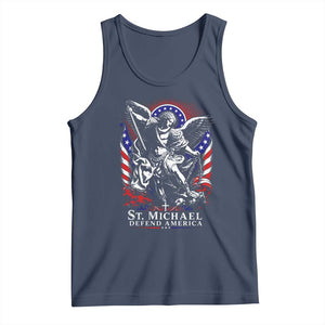 St Michael Defend America Archangel Graphic Tank Top Christian Faith Patriotic