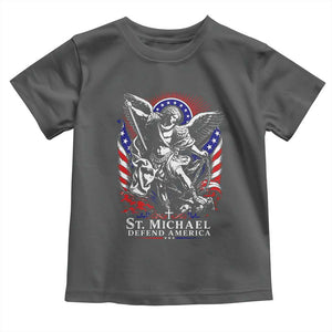 St Michael Defend America Archangel Graphic Toddler T Shirt Christian Faith Patriotic