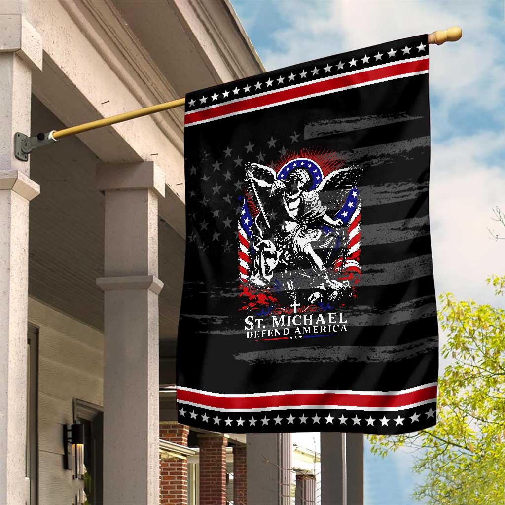 St Michael Defend America Archangel Graphic Patriotic Garden Flag Christian Faith