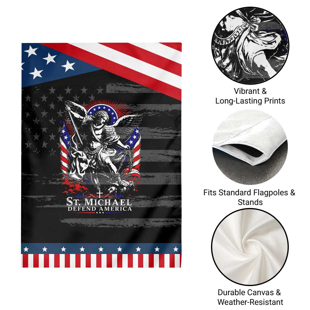 St Michael Defend America Archangel Graphic Patriotic Garden Flag Christian Faith