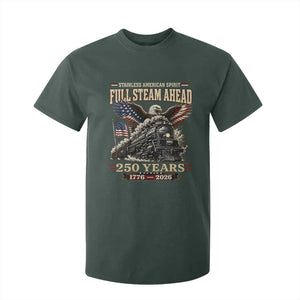 Full Steam Ahead Patriotic Bald Eagle T Shirt For Kid Vintage Stainless American Spirit Steam Locomotive Heritage