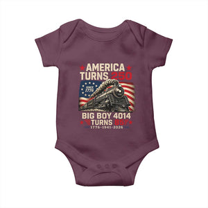 America Turns 250 Steam Locomotive Turns 85 Baby Onesie Vintage Railroad Steam Engine 85th USA 250th Anniversary
