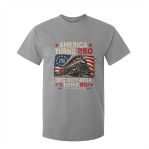 America Turns 250 Steam Locomotive Turns 85 T Shirt For Kid Vintage Railroad Steam Engine 85th USA 250th Anniversary