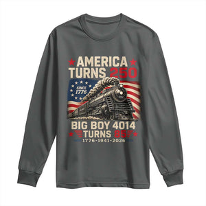America Turns 250 Steam Locomotive Turns 85 Long Sleeve Shirt Vintage Railroad Steam Engine 85th USA 250th Anniversary
