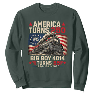 America Turns 250 Steam Locomotive Turns 85 Sweatshirt Vintage Railroad Steam Engine 85th USA 250th Anniversary