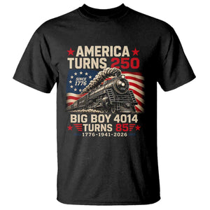 America Turns 250 Steam Locomotive Turns 85 T Shirt Vintage Railroad Steam Engine 85th USA 250th Anniversary