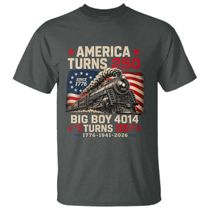 America Turns 250 Steam Locomotive Turns 85 T Shirt Vintage Railroad Steam Engine 85th USA 250th Anniversary
