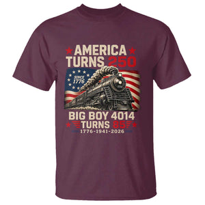 America Turns 250 Steam Locomotive Turns 85 T Shirt Vintage Railroad Steam Engine 85th USA 250th Anniversary