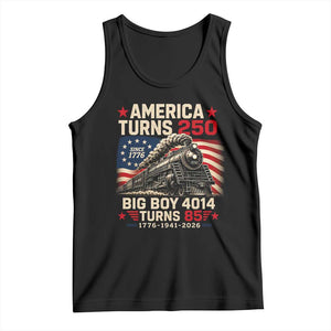America Turns 250 Steam Locomotive Turns 85 Tank Top Vintage Railroad Steam Engine 85th USA 250th Anniversary