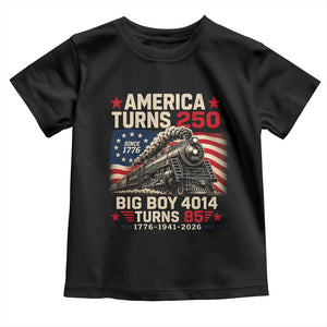 America Turns 250 Steam Locomotive Turns 85 Toddler T Shirt Vintage Railroad Steam Engine 85th USA 250th Anniversary