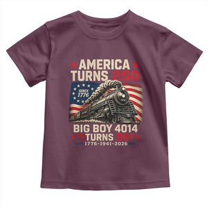 America Turns 250 Steam Locomotive Turns 85 Toddler T Shirt Vintage Railroad Steam Engine 85th USA 250th Anniversary
