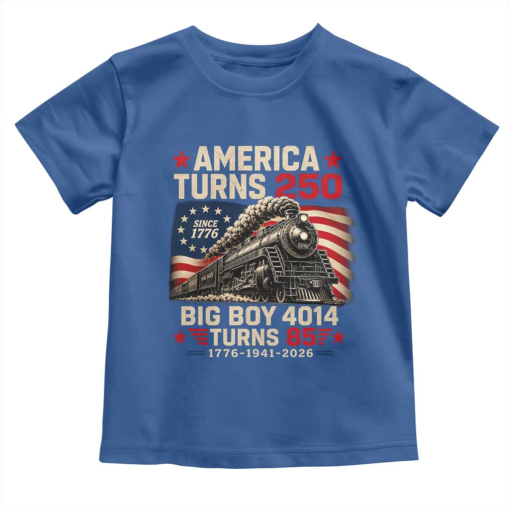 America Turns 250 Steam Locomotive Turns 85 Toddler T Shirt Vintage Railroad Steam Engine 85th USA 250th Anniversary