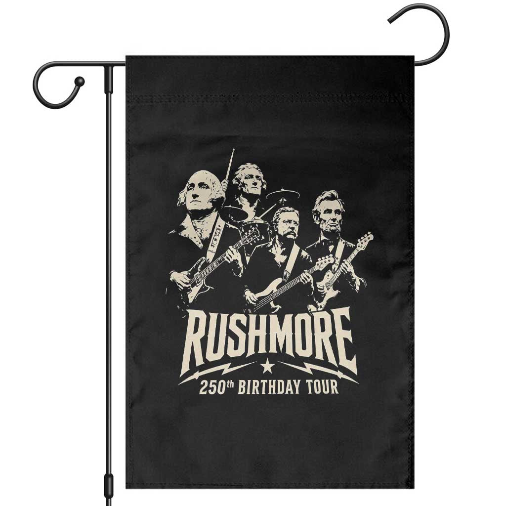 Rushmore 250th Birthday Tour Band Garden Flag Presidents Rock Concert Historical Collages TS02 Black Print Your Wear