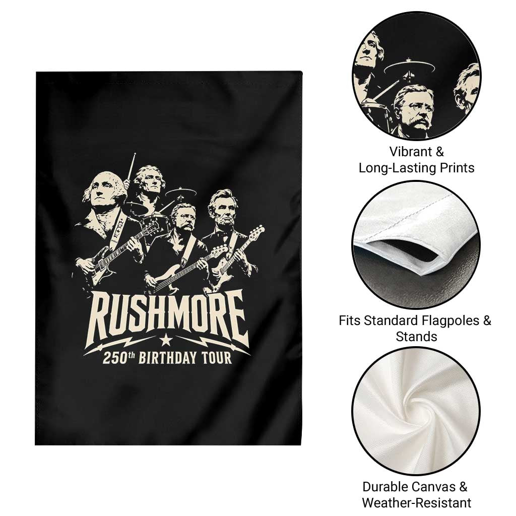 Rushmore 250th Birthday Tour Band Garden Flag Presidents Rock Concert Historical Collages