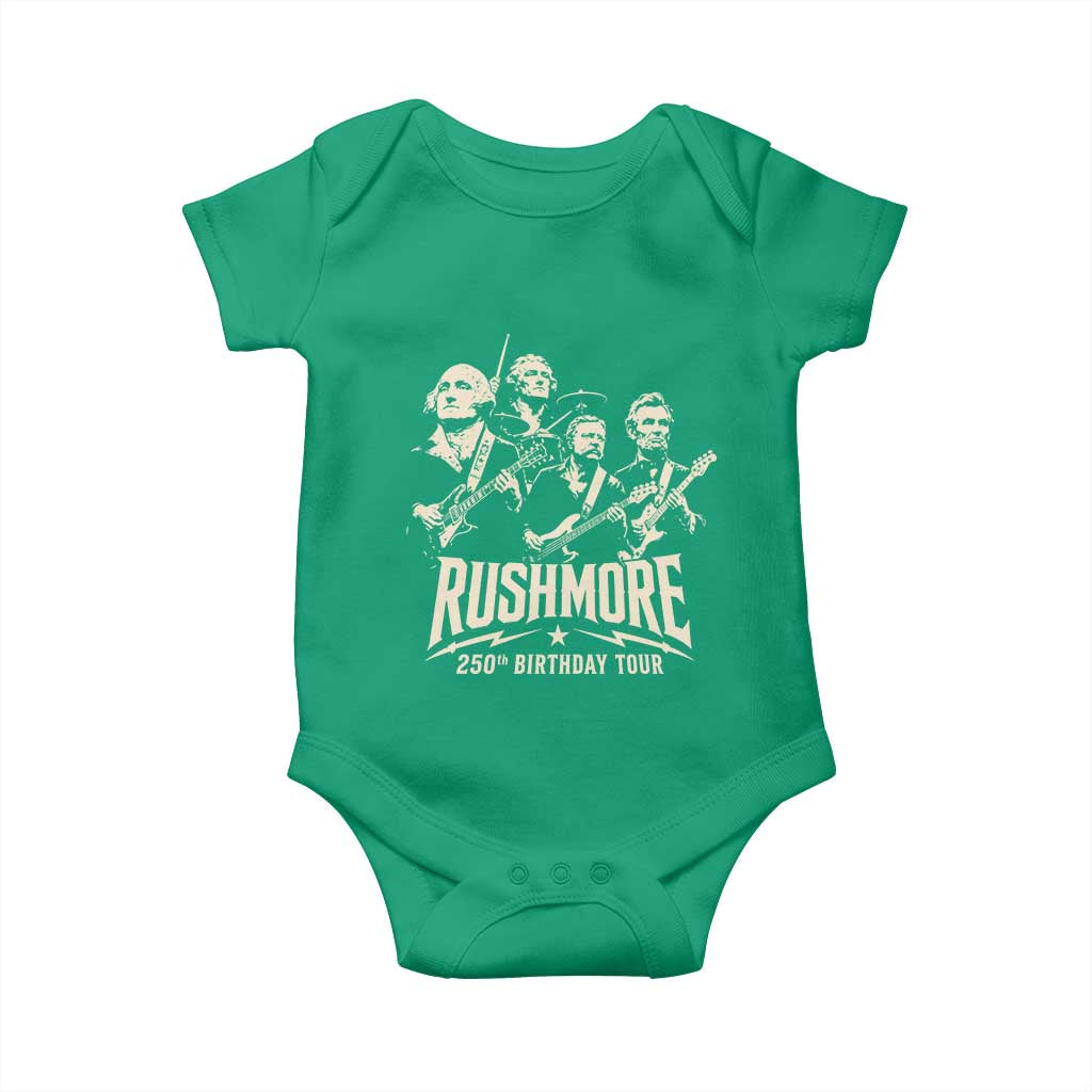 Rushmore 250th Birthday Tour Band Baby Onesie Presidents Rock Concert Historical Collages