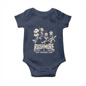 Rushmore 250th Birthday Tour Band Baby Onesie Presidents Rock Concert Historical Collages