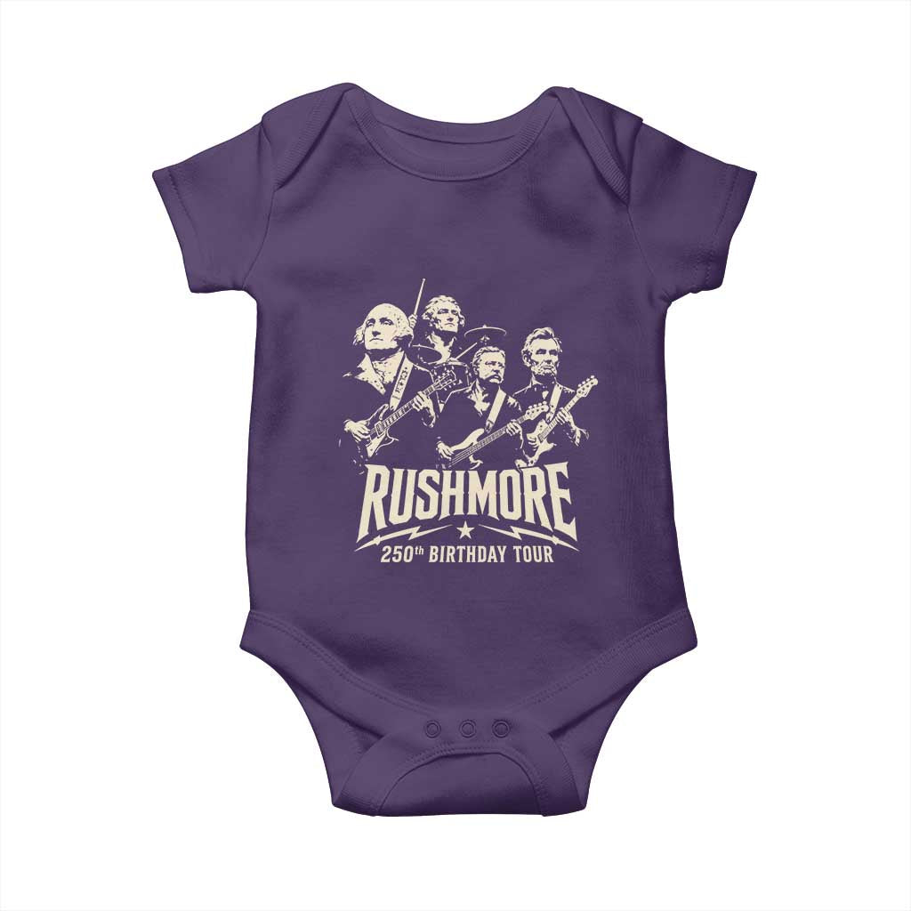 Rushmore 250th Birthday Tour Band Baby Onesie Presidents Rock Concert Historical Collages