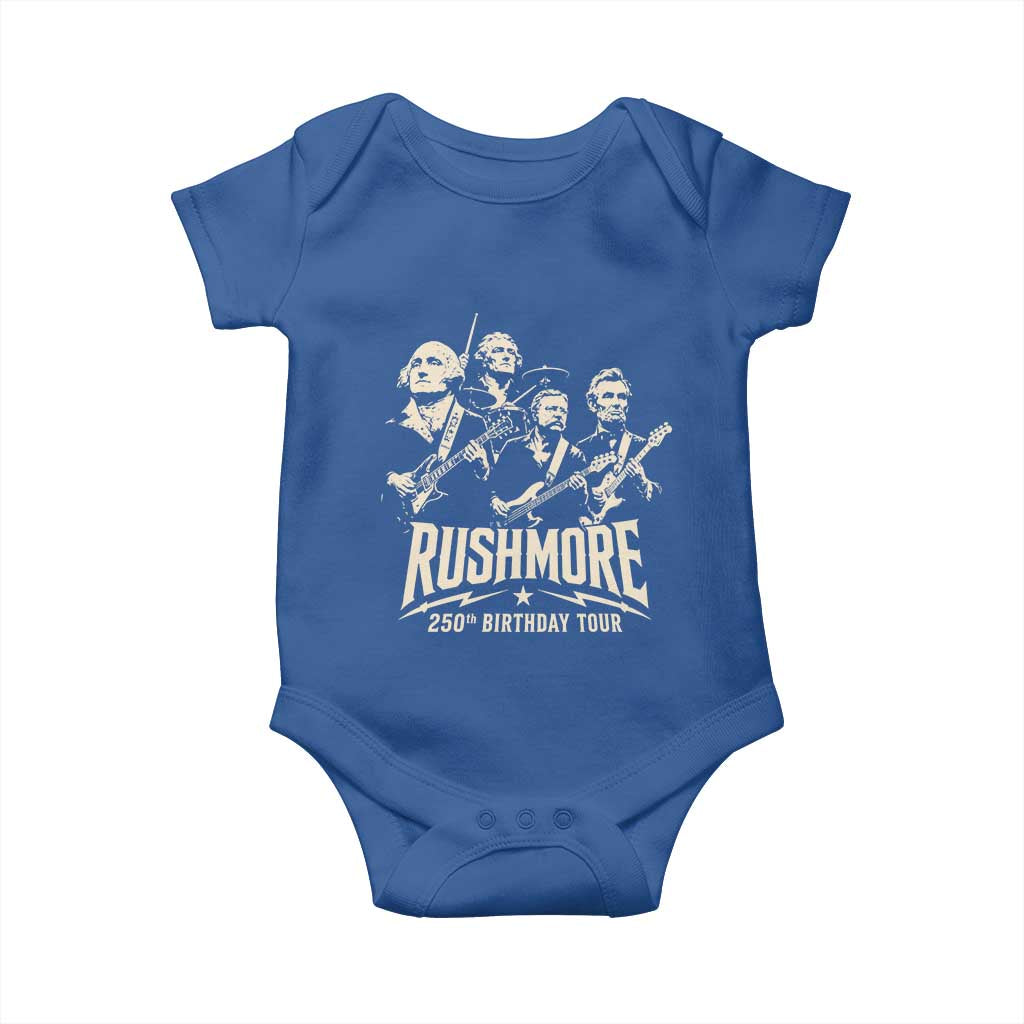 Rushmore 250th Birthday Tour Band Baby Onesie Presidents Rock Concert Historical Collages