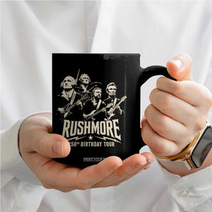 Rushmore 250th Birthday Tour Band Coffee Mug Presidents Rock Concert Historical Collages