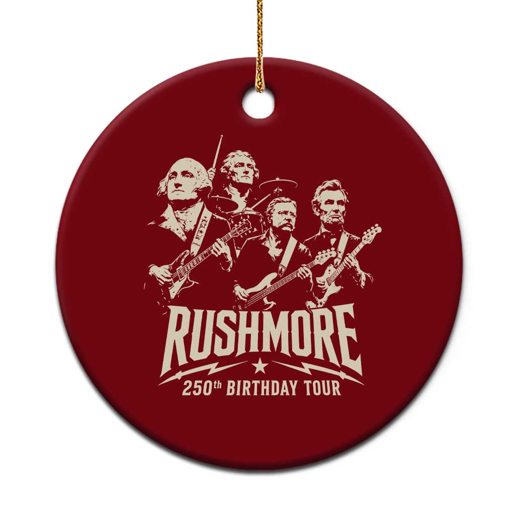 Rushmore 250th Birthday Tour Band Ceramic Ornament Presidents Rock Concert Historical Collages