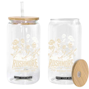 Rushmore 250th Birthday Tour Band Glass Can Presidents Rock Concert Historical Collages
