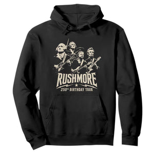 Rushmore 250th Birthday Tour Band Hoodie Presidents Rock Concert Historical Collages