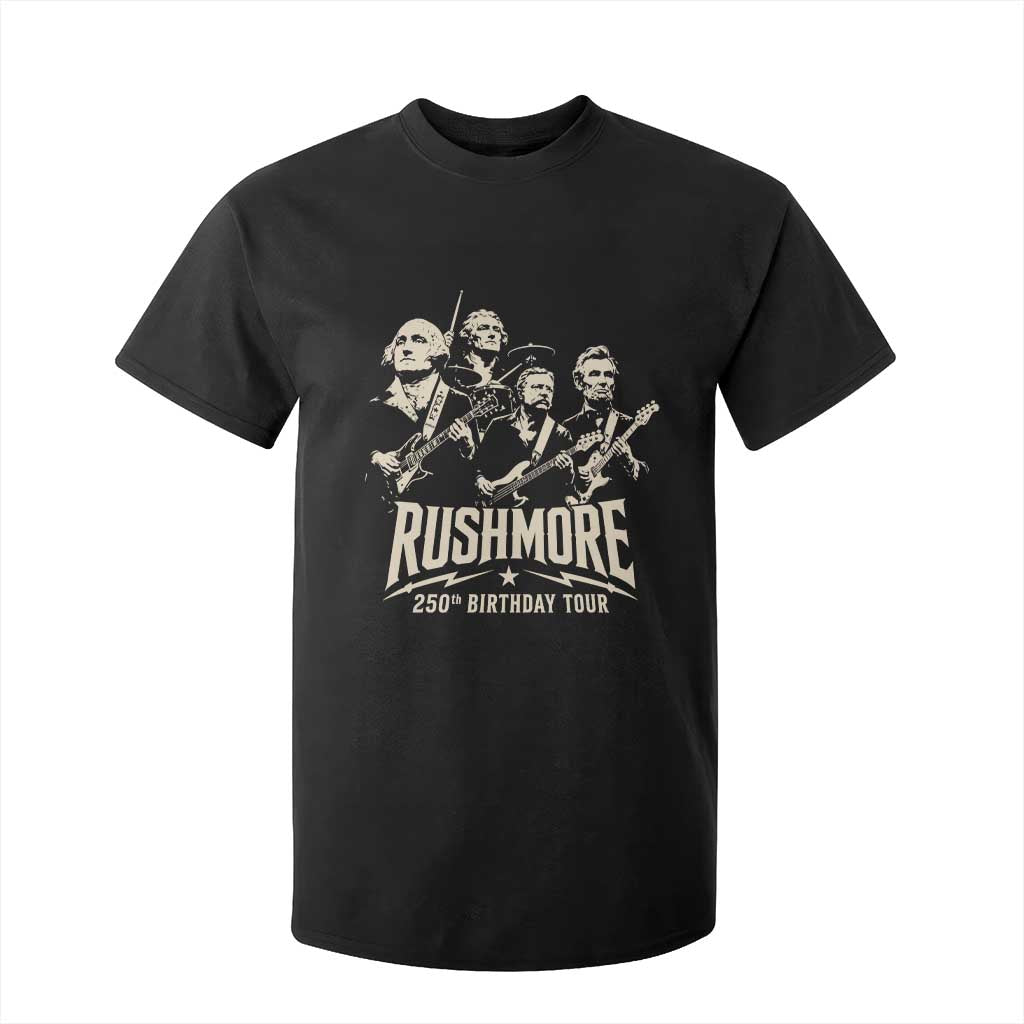 Rushmore 250th Birthday Tour Band T Shirt For Kid Presidents Rock Concert Historical Collages