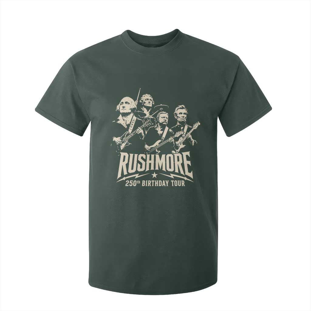 Rushmore 250th Birthday Tour Band T Shirt For Kid Presidents Rock Concert Historical Collages