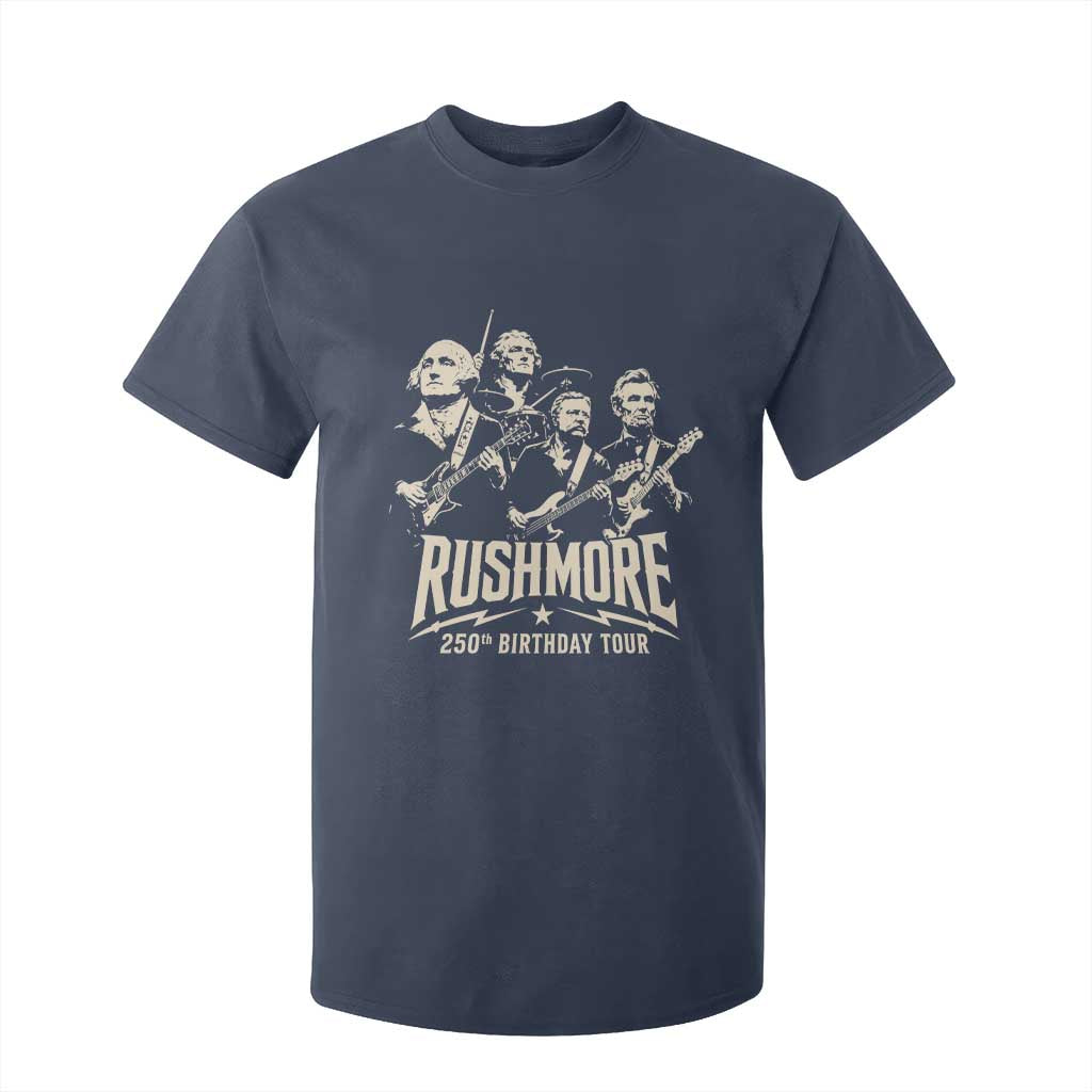 Rushmore 250th Birthday Tour Band T Shirt For Kid Presidents Rock Concert Historical Collages