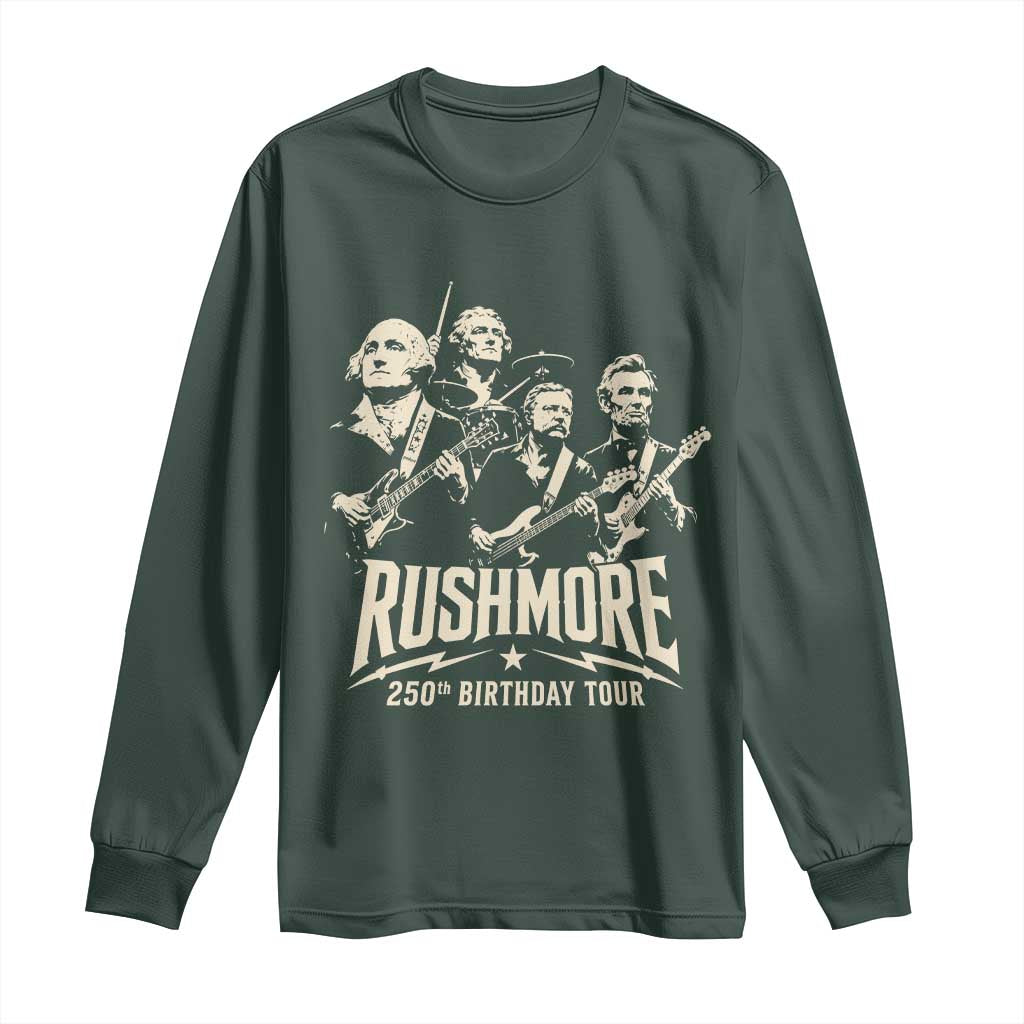Rushmore 250th Birthday Tour Band Long Sleeve Shirt Presidents Rock Concert Historical Collages