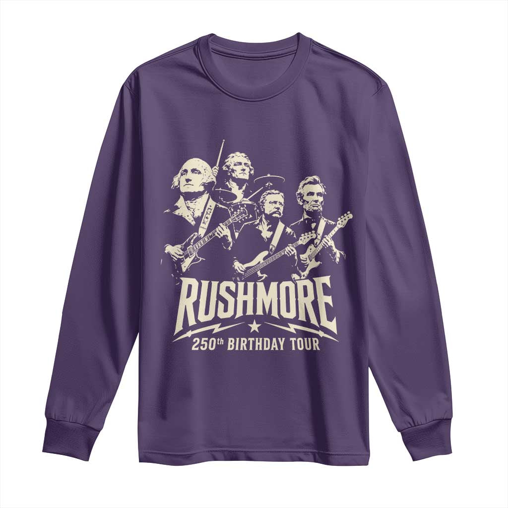 Rushmore 250th Birthday Tour Band Long Sleeve Shirt Presidents Rock Concert Historical Collages
