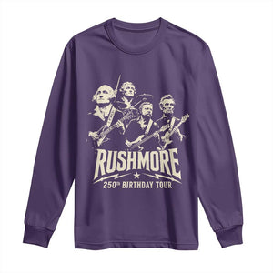 Rushmore 250th Birthday Tour Band Long Sleeve Shirt Presidents Rock Concert Historical Collages
