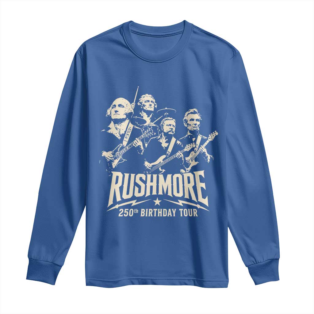 Rushmore 250th Birthday Tour Band Long Sleeve Shirt Presidents Rock Concert Historical Collages
